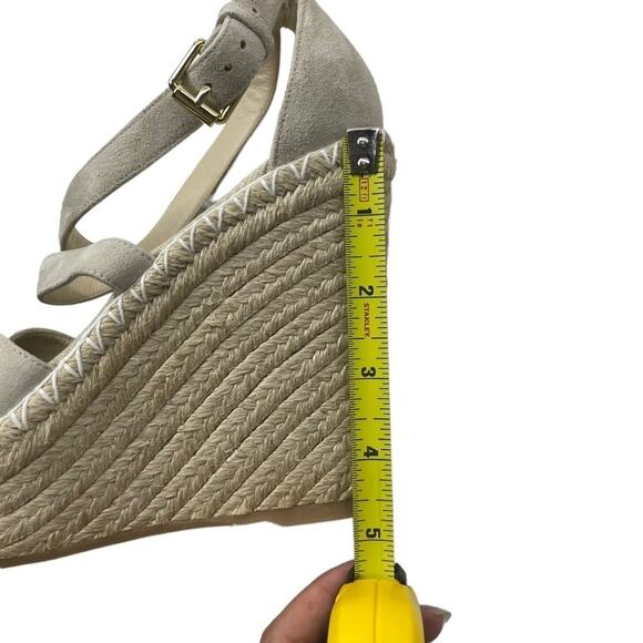 NWOT Club Monaco fleuris suede wedge platform espadrille sandals women sz 38 - Picture 12 of 13